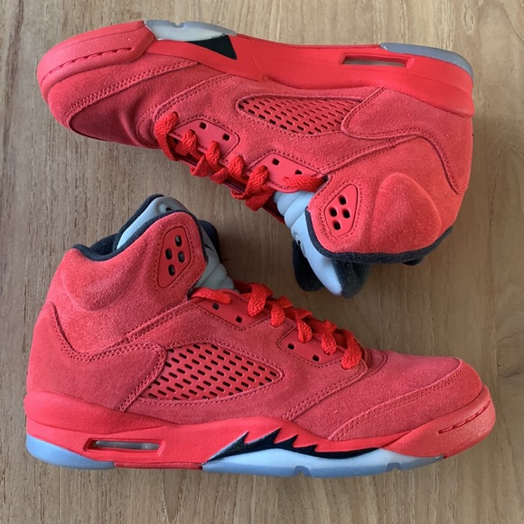 Jordan 5 Retro Red Suede GS - Picture 13 of 16